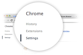 การตั้งค่ากำหนดสำหรับ Google Chrome