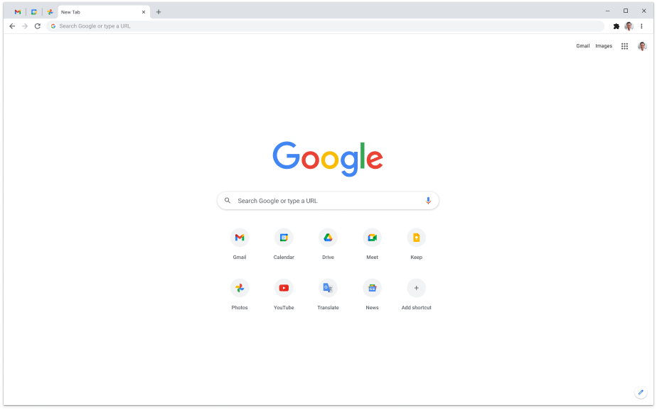 แล็ปท็อปที่แสดงหน้าแรกของ Google.com